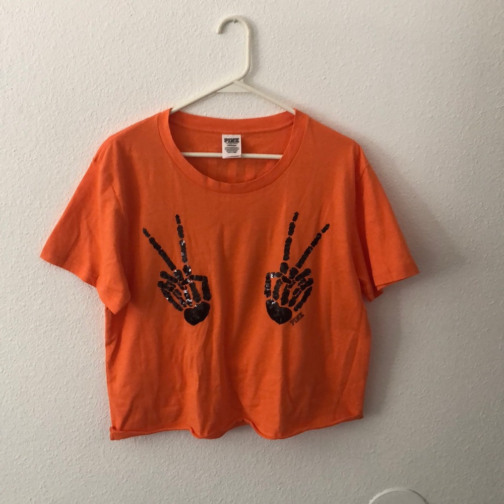VS pink “cropped” Halloween shirt